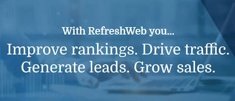 Graphic: Drive traffic and generate leads with RefreshWeb